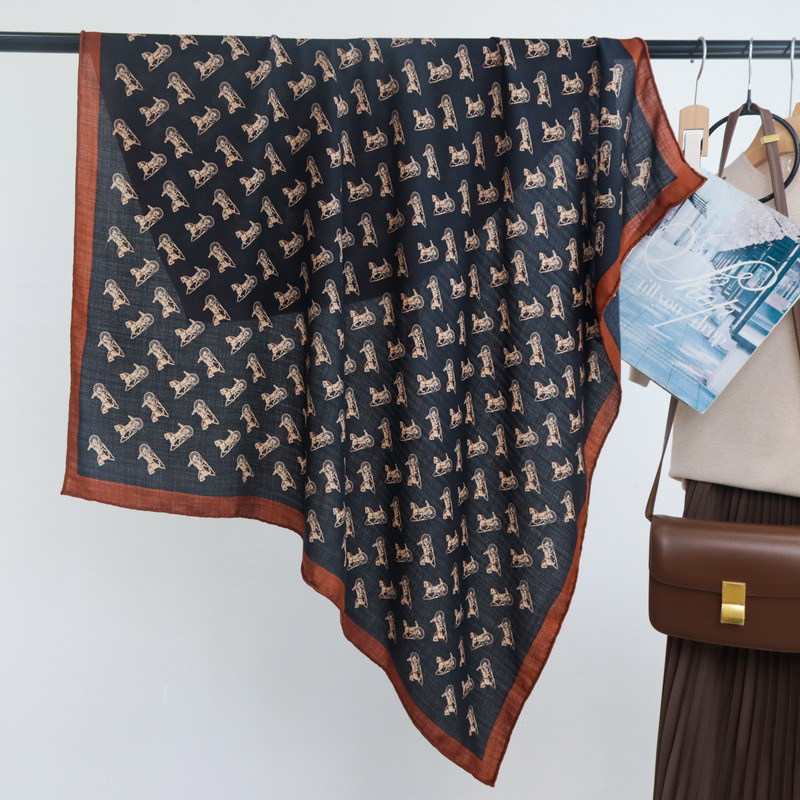 Winter Clothing Hong Kong - Silk Wool Blend Scarf Luxury Designer