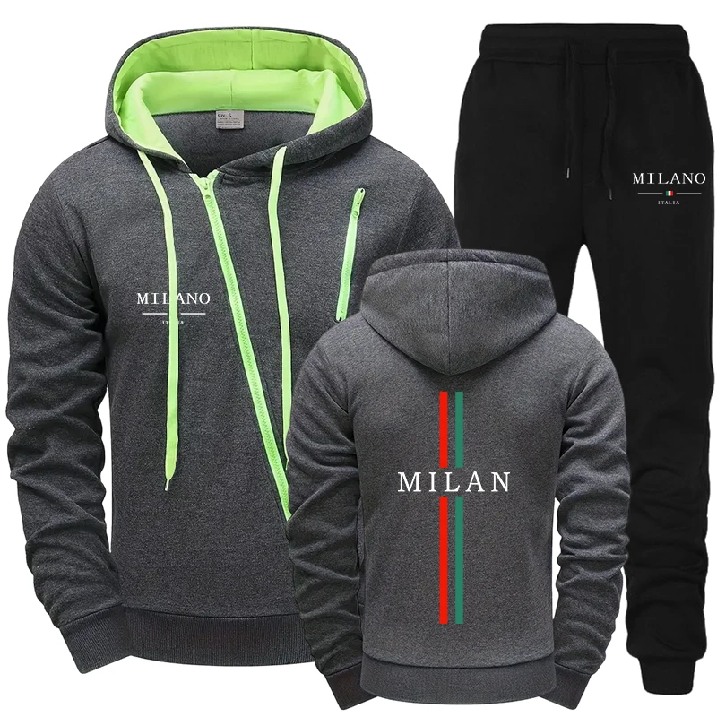 Men Tracksuit Sets Fashion Cas - Winter Clothing Pk 评论和价格